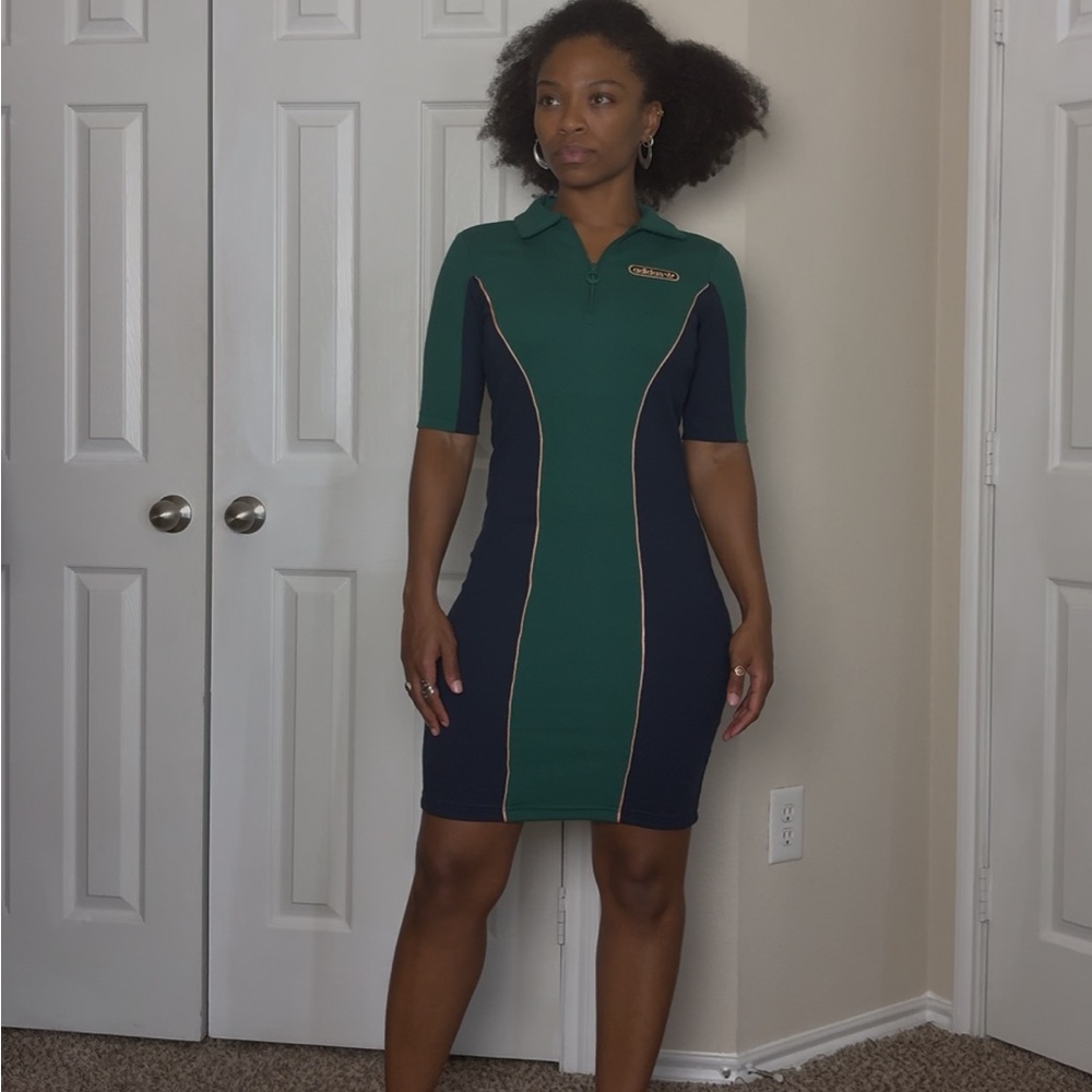 *NEW* adidas Originals Green and Navy Mini Dress